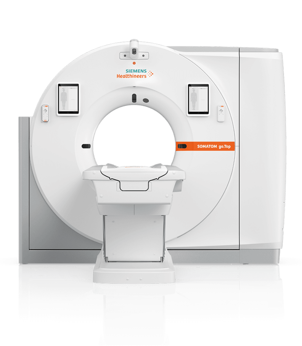 Tomógrafo Siemens Healthineers SOMATOM go.Top, equipamento de tomografia computadorizada do Instituto Wilson Rosado.